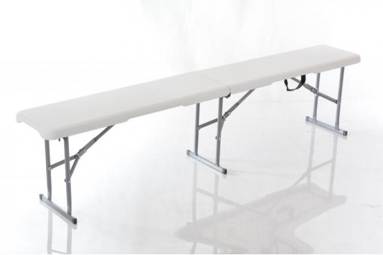 Folding Bench 183 x 30 cm (white) Folding furniture