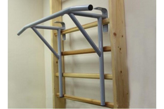 Pull up and parallel bars for Swedish wall, white Pull up bars