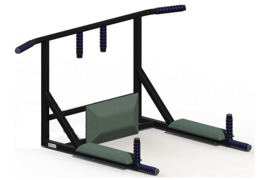 Pull up and parallel bars  "STONE 3 in 1" (Wall mounted) black Pull up bars