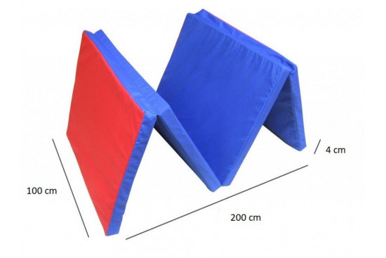 Safety mat 200x100 cm blue-red Soft modules and mats